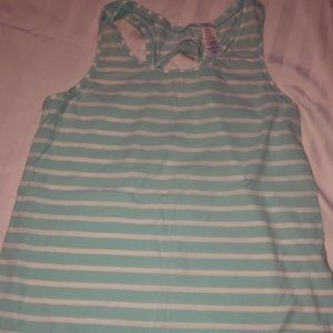 Ivivva blue and white striped tank top